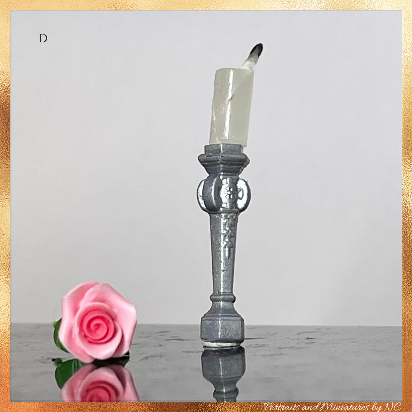 Miniature Candle Stick for Dollhouse 1 12 scale Option D