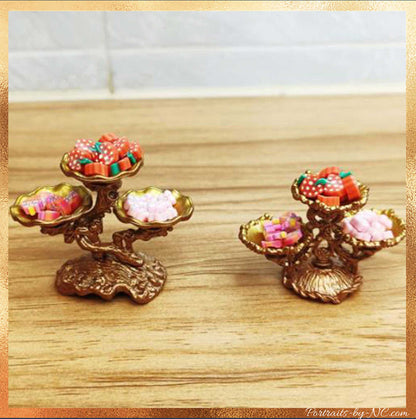 Dessert, Fruit or Cake Stand  - Dollhouse 1/12 scale Accessory