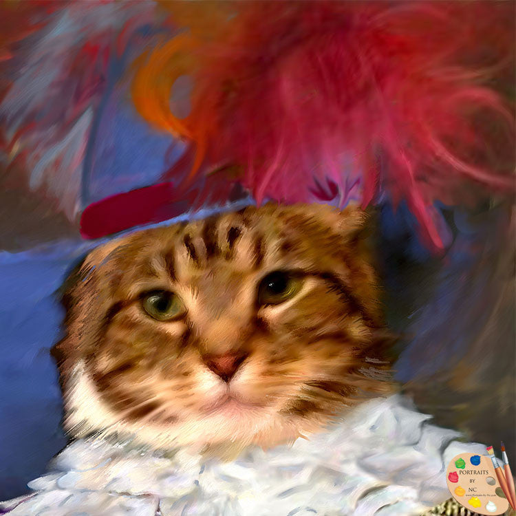 Cats in Costume Painting 376 - Portraits by NC