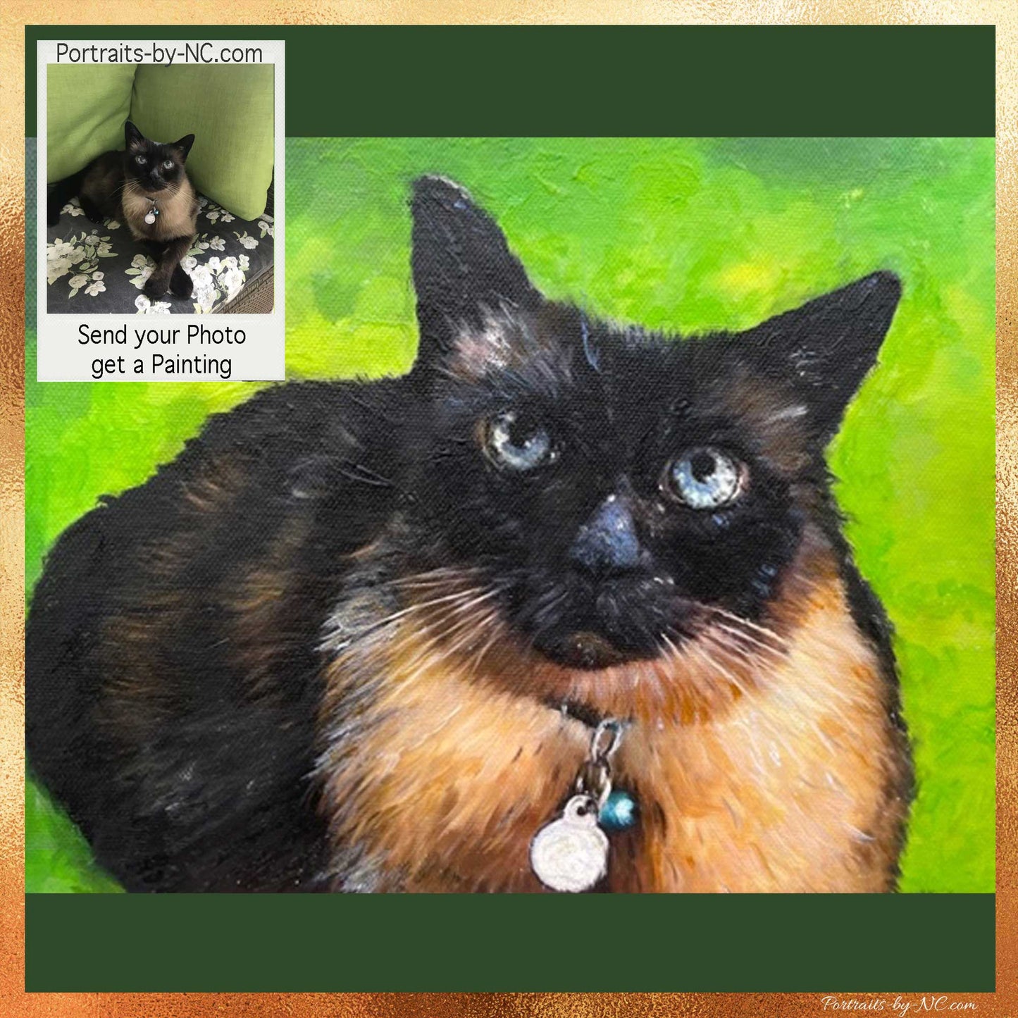 Custom cat portrait from photo