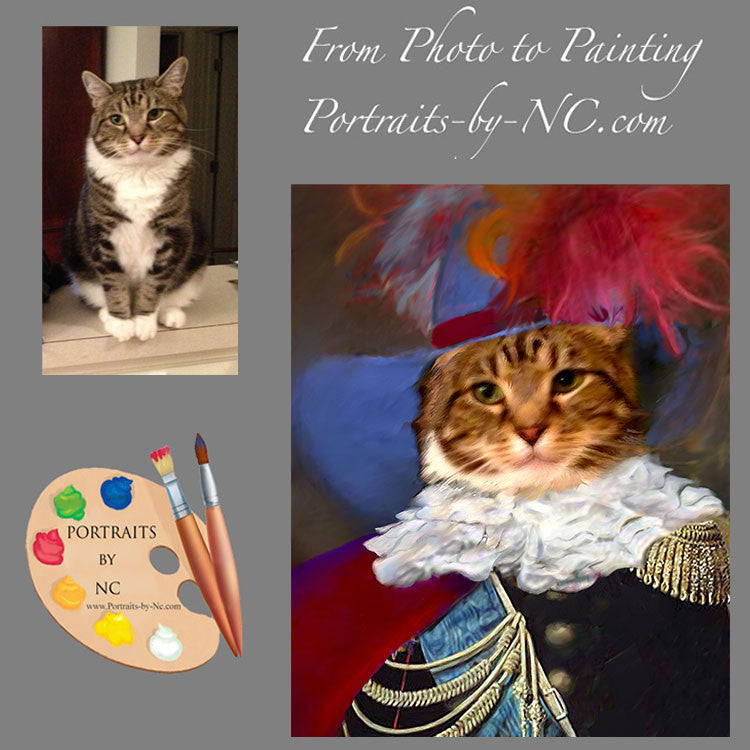 Cats in Costume Painting 376 - Portraits by NC