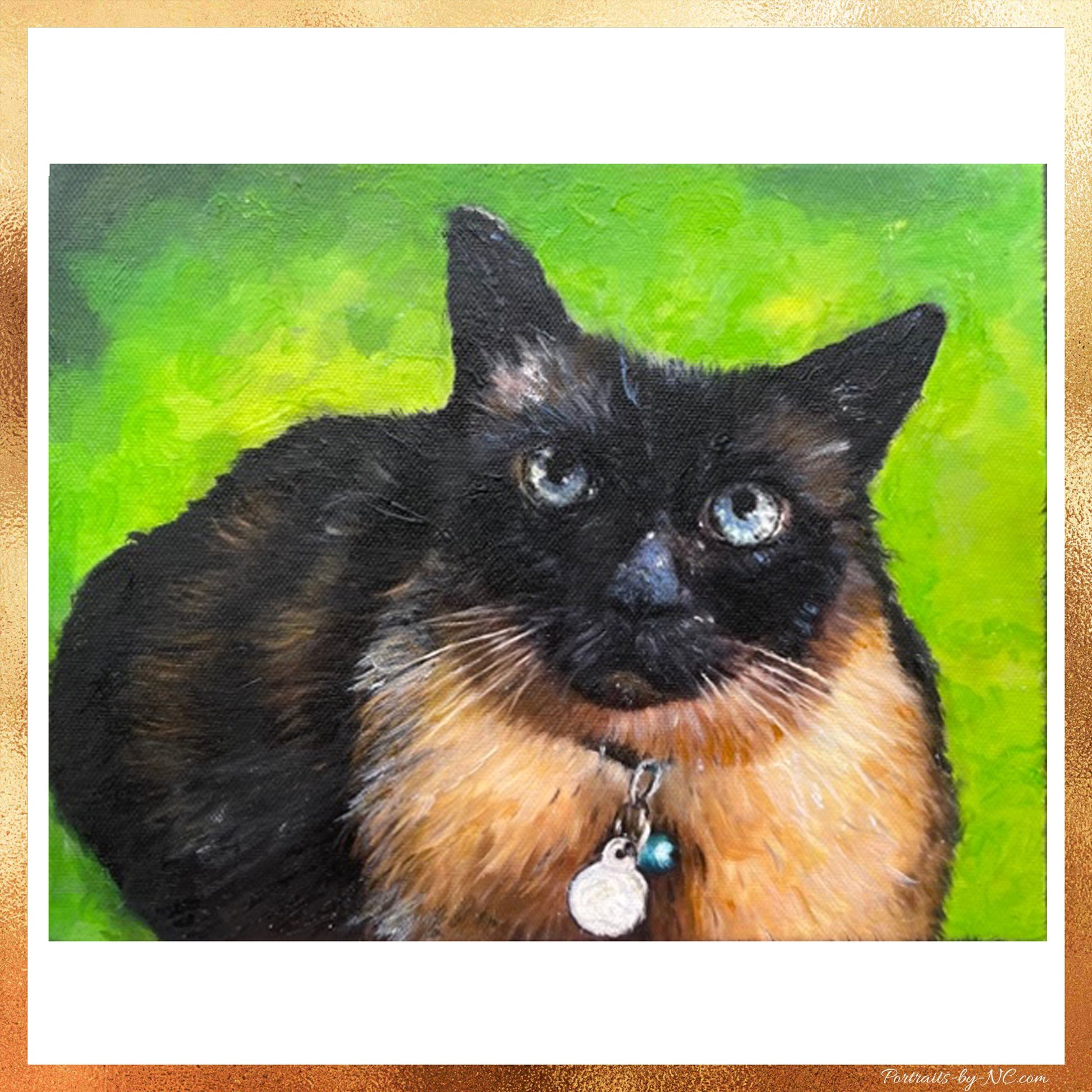Cat portrait on canvas