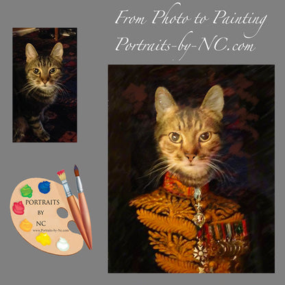Cats in Costume Painting 377 - Portraits by NC