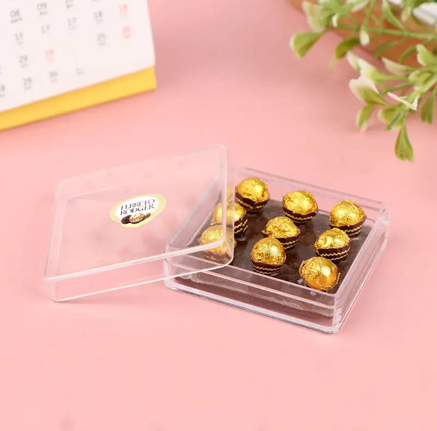 Sqaure shaped box of miniature Ferrer Chocolates