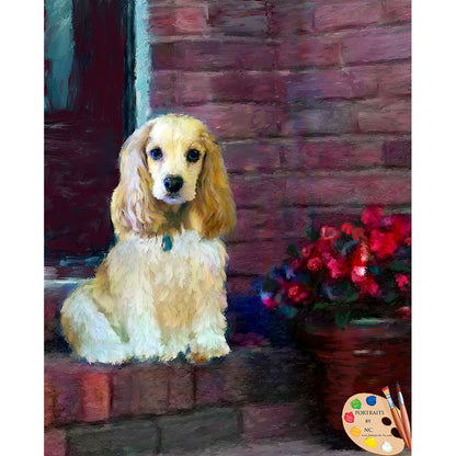 Cocker Spaniel Dog Portrait 520 - Portraits by NC