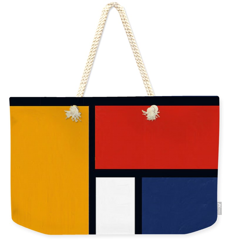 Color Squares - Mondrian Inspired - Weekender Tote Bag - Portraits by NC