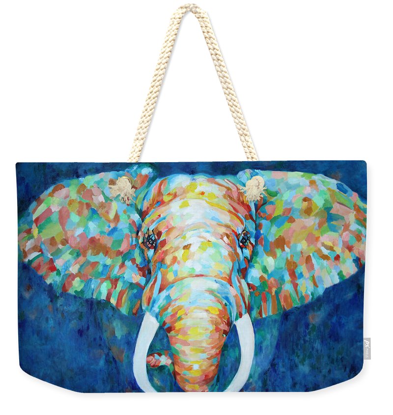 Colorful Elephant - Weekender Tote Bag - Portraits by NC