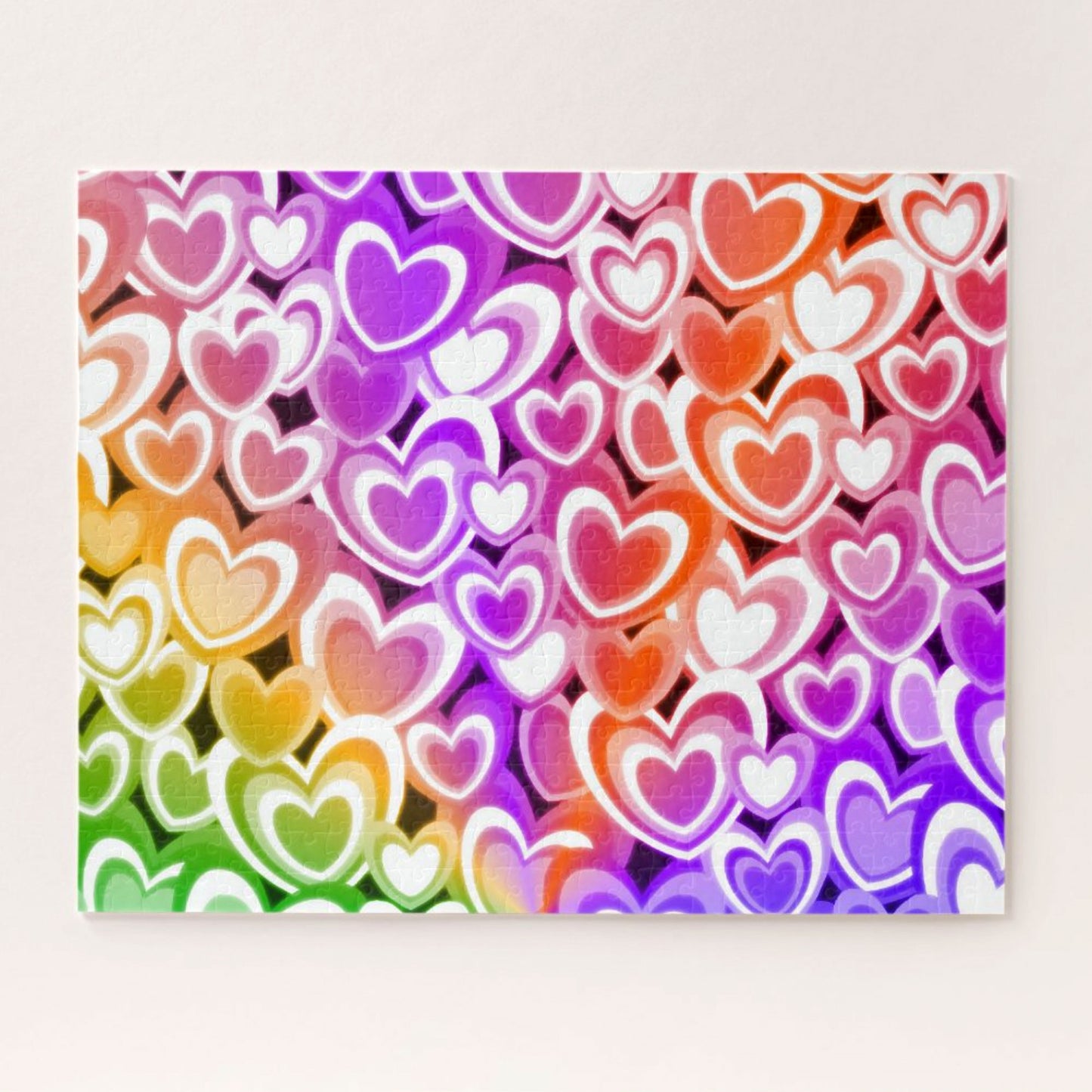 Colorful Hearts Jigsaw Puzzle