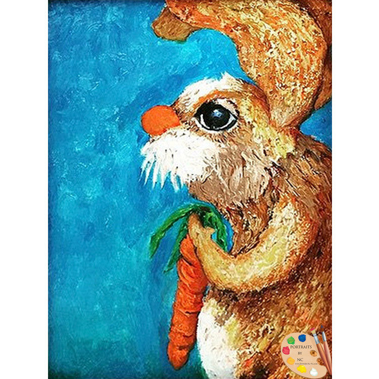 Nursery Art Rabbit Painting 313