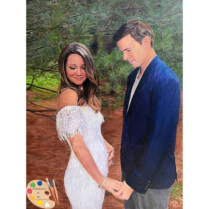 Expecting Couple Painting 420
