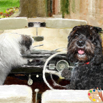 Dogs in Cars Portrait