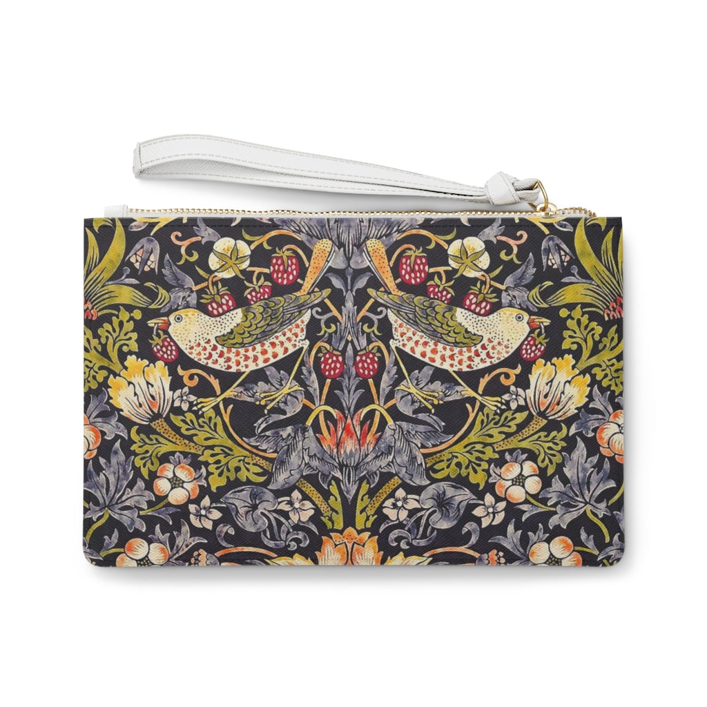 Clutch Bag - William Morris Strawberry Thief Design with starp