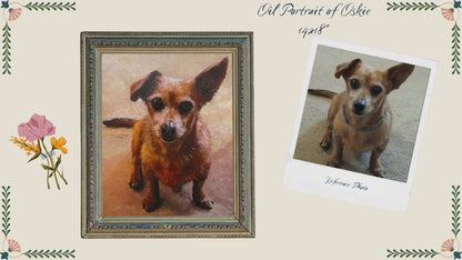 Jack Russell Dachshund Mix Oil Portrait of Oskie