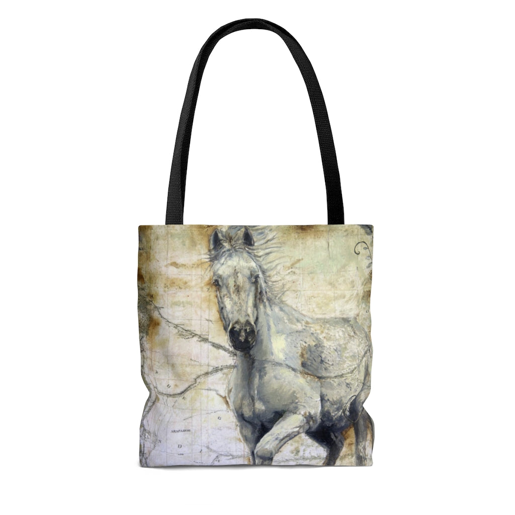 Tote Bag - Whispers Across the Steppe Equine Design small back
