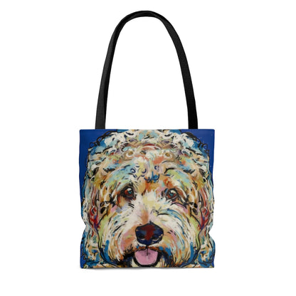 Colorful Doodle Dog Tote Bag