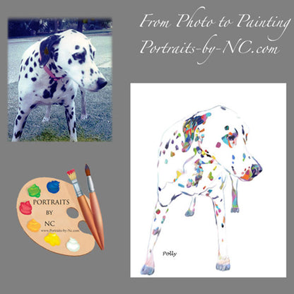 Dalmatian Portrait from Photo