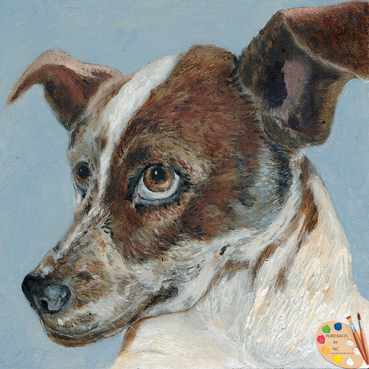 Painting of a Dog Rascal 160 - Portraits by NC
