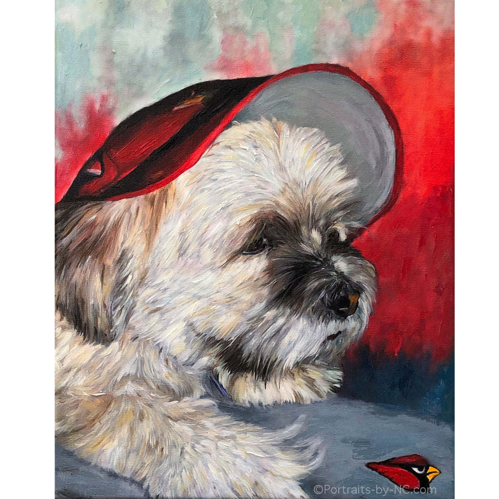 Custom Painted Dog Oil Portrait
