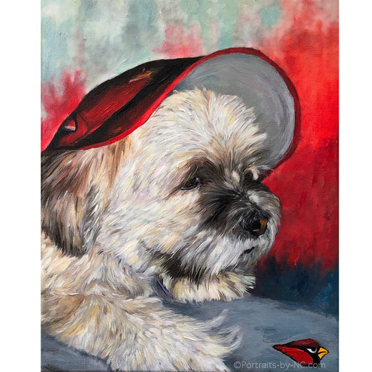 Portrait à l'huile de chien peint sur mesure