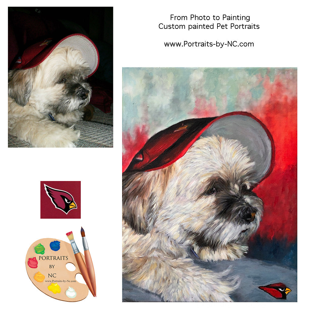Individuell gemaltes Hundeölportrait
