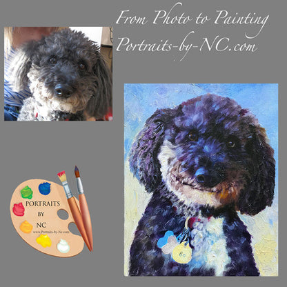 Doodle Dog Portrait from Photo 556