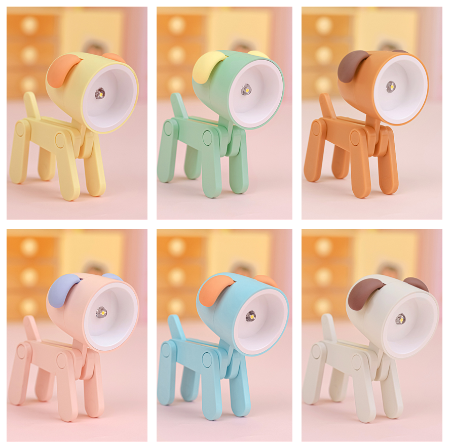 Small Mini Folding - Table Lamp - Night Light 1/6 Scale Doll Accessory Various Animal Shapes