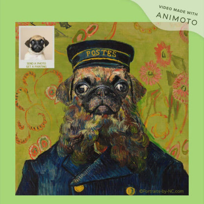 PETS IN COSTUME - Van Gogh Postmaster Costume
