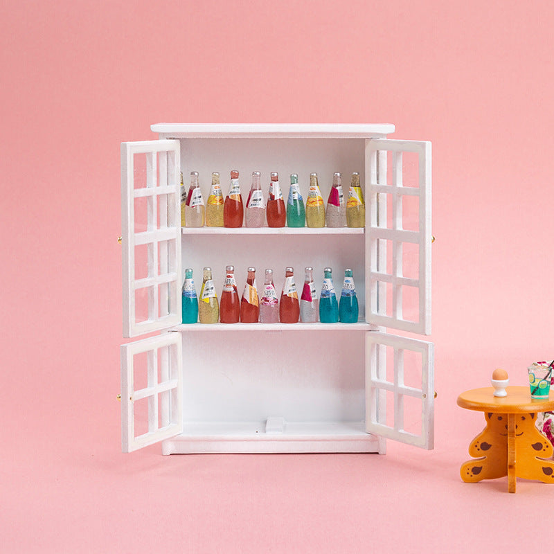 Miniature Glass Cabinet 1/12 Scale Dollhouse Furniture open
