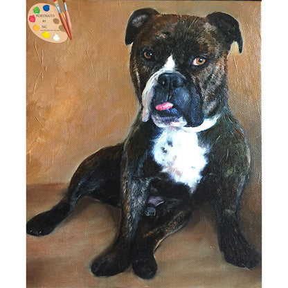 English Bulldog Dog Painting 396