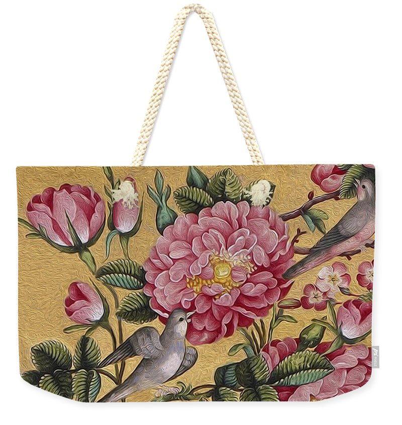 Weekender Tote Bag - Customizable Carryall Tote Bag - Design Exotic Camellias