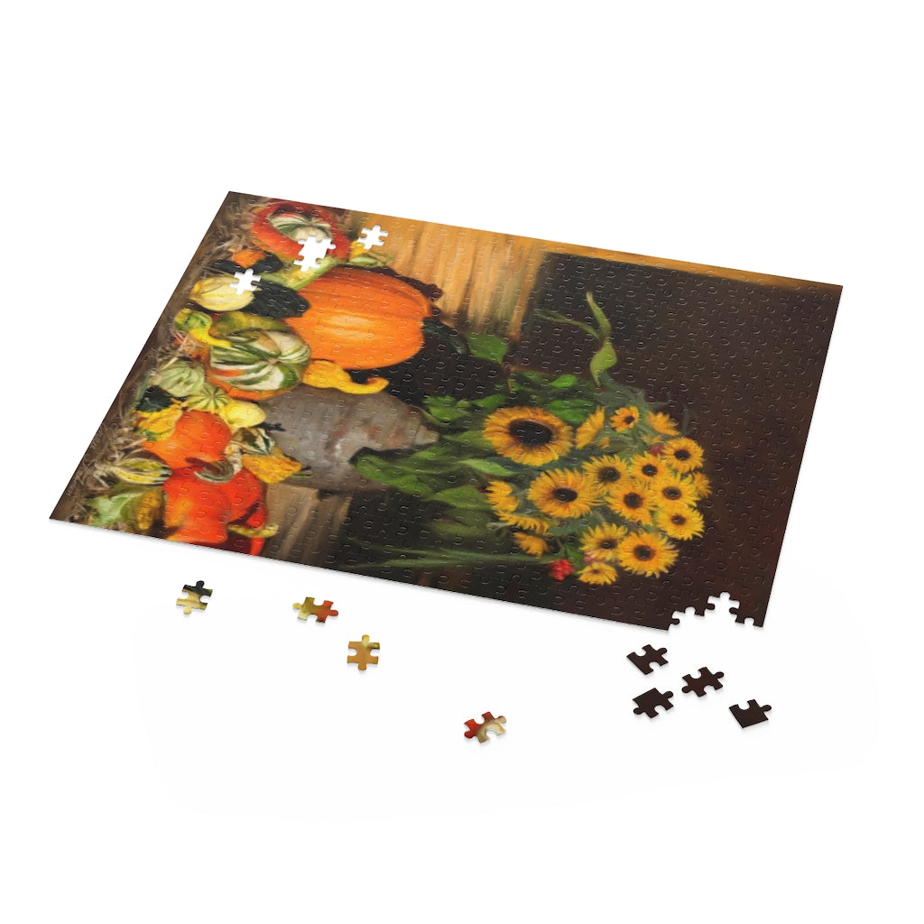 Photo Puzzle (120, 252, 500-Piece) - Bountiful Harvest Gourds
