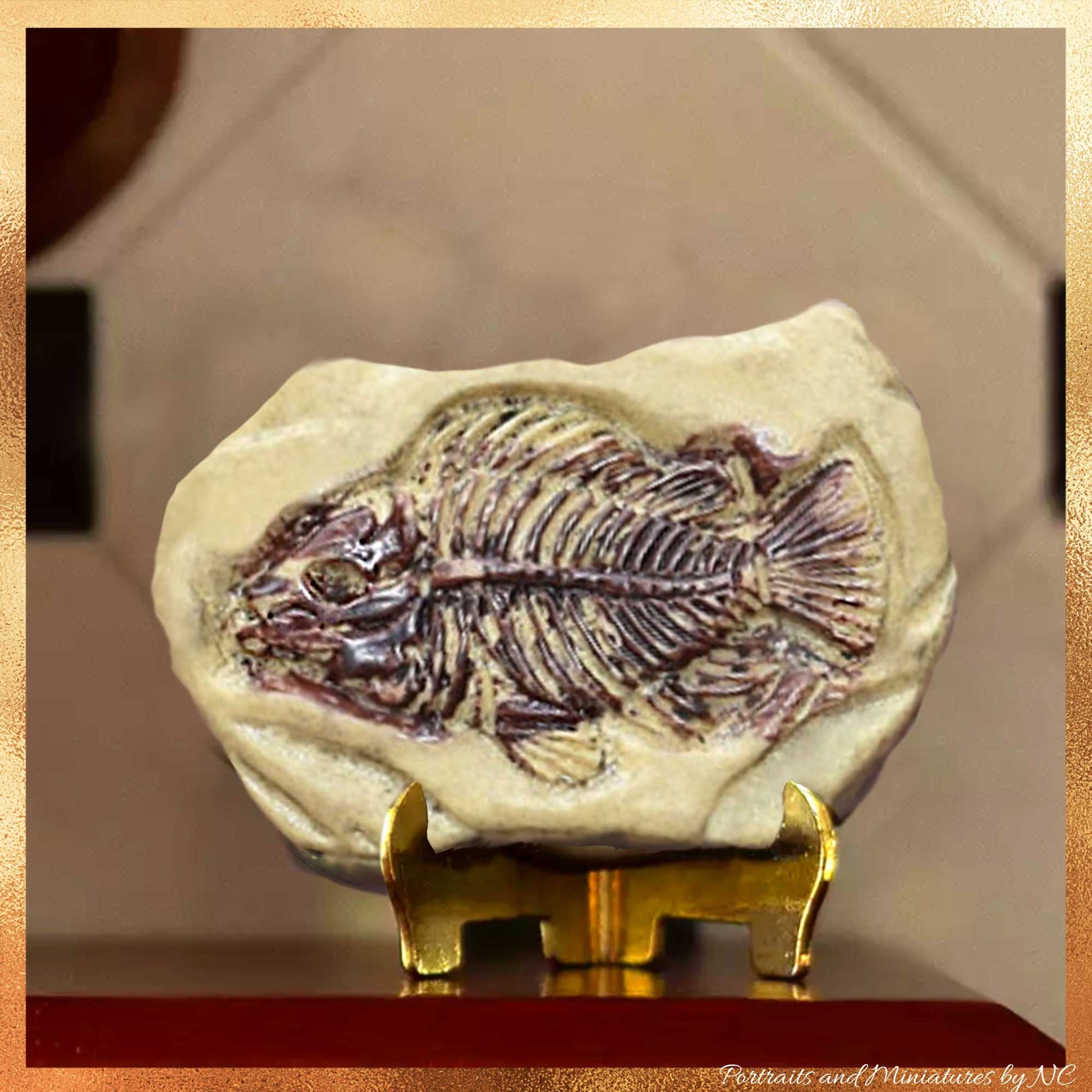 Fish Fossil Dollhouse accessory