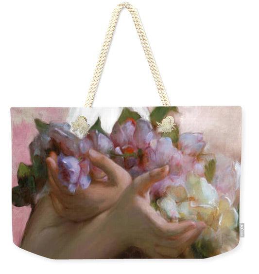 Flower Girl - Weekender Tote Bag 221 - Portraits by NC