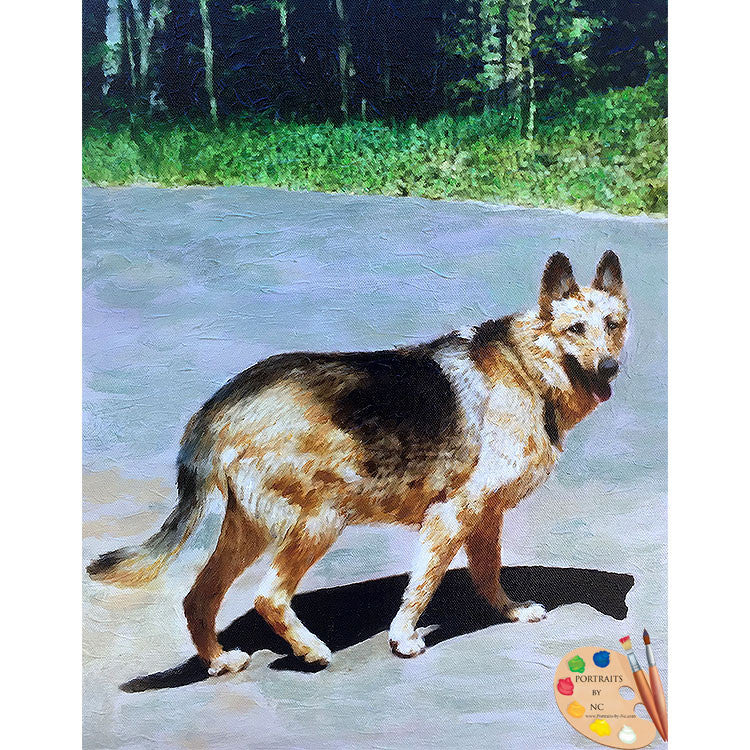 German Shepherd Dog Painting 484