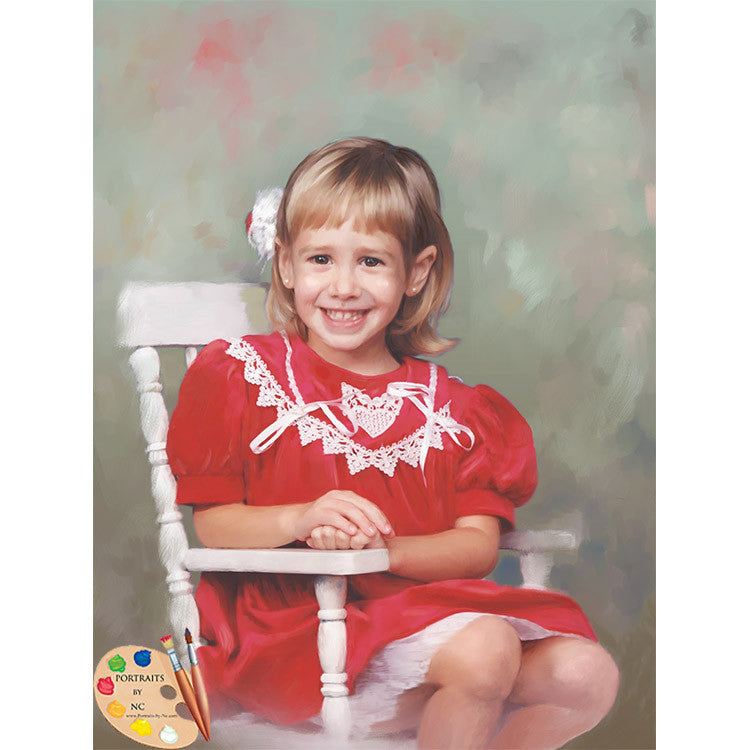 Child Portrait Girl on Rocking Chair 342 - Portraits by NC