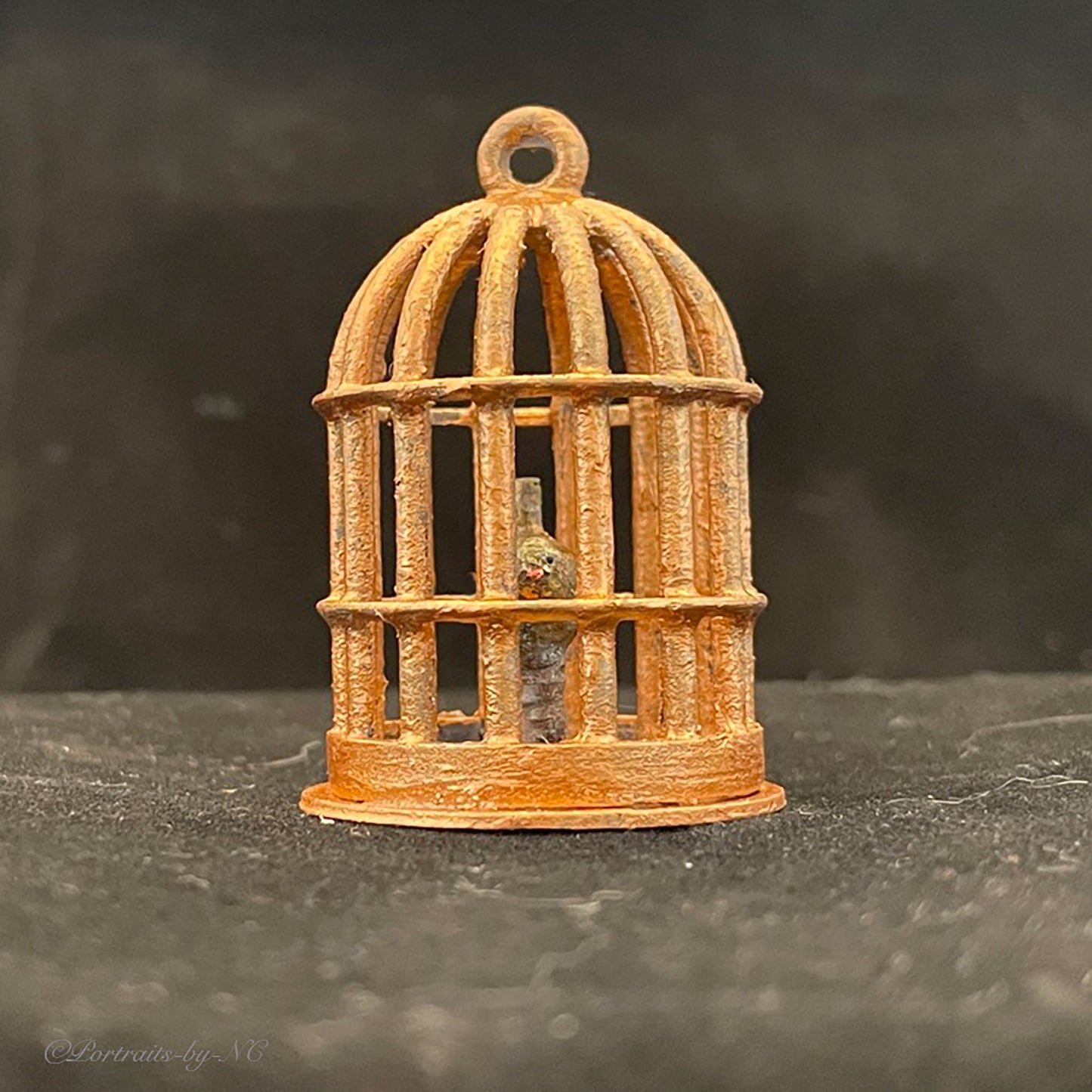 miniature gold bird cage 1 12 scale