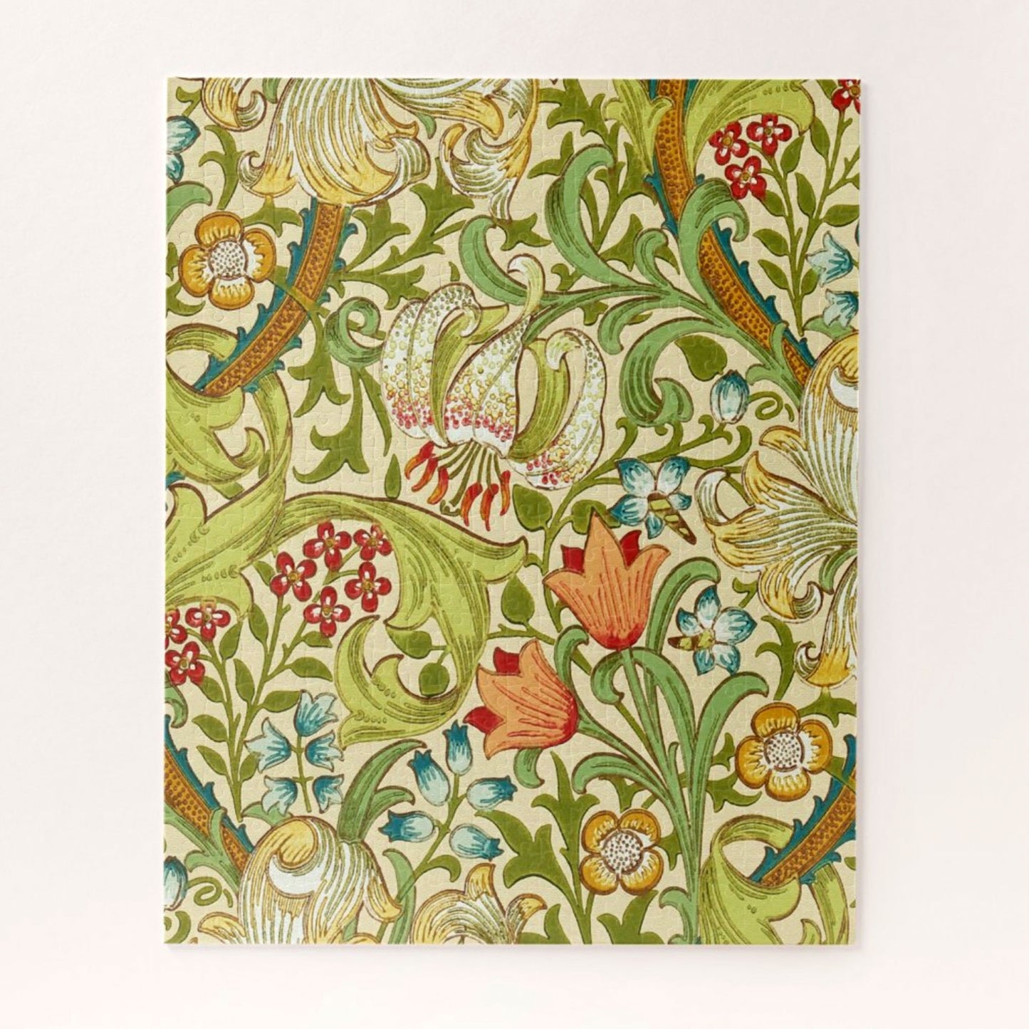 Golden Lilly William Morris Pre-Raphaelite Jigsaw Puzzle