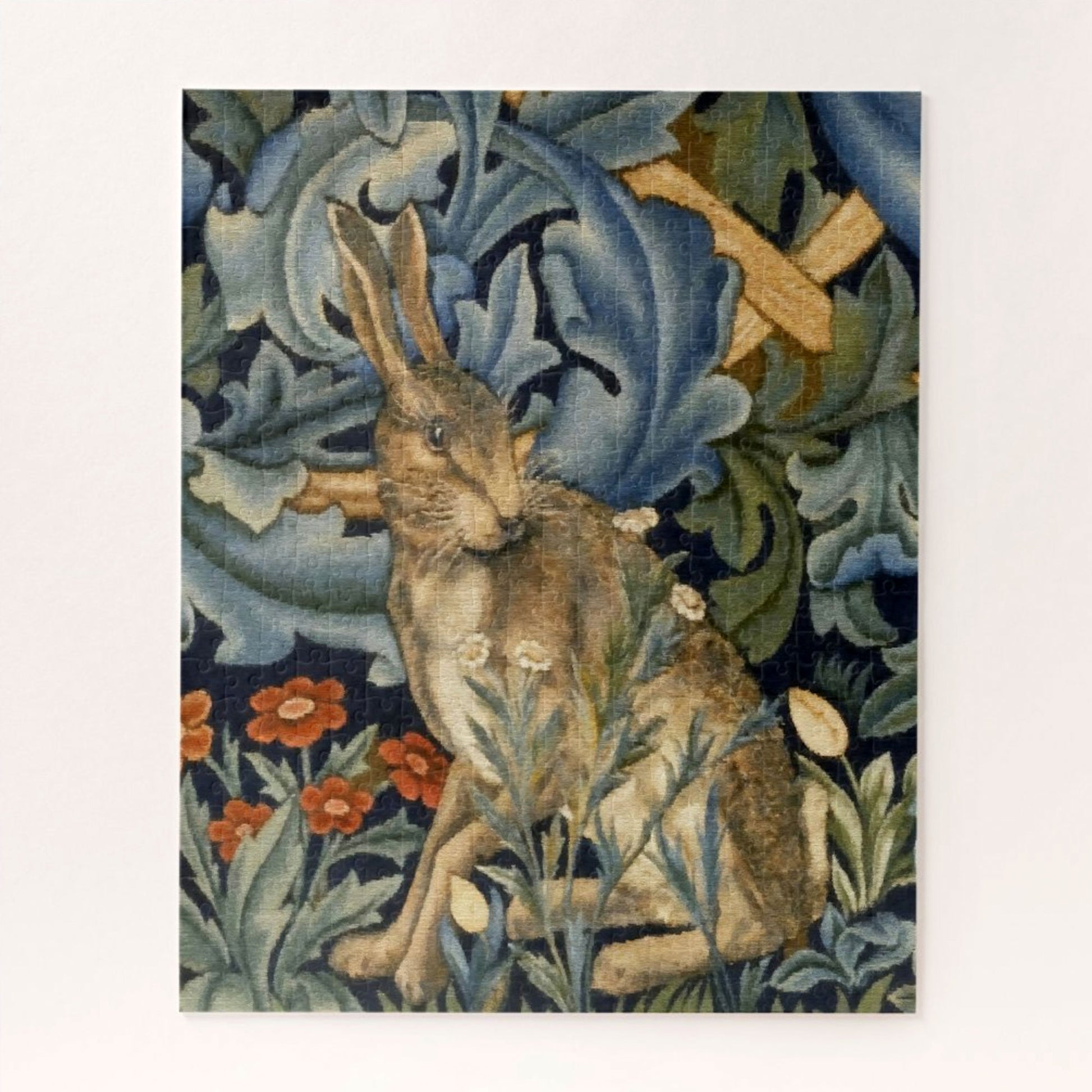hare in forest puzzle william morris