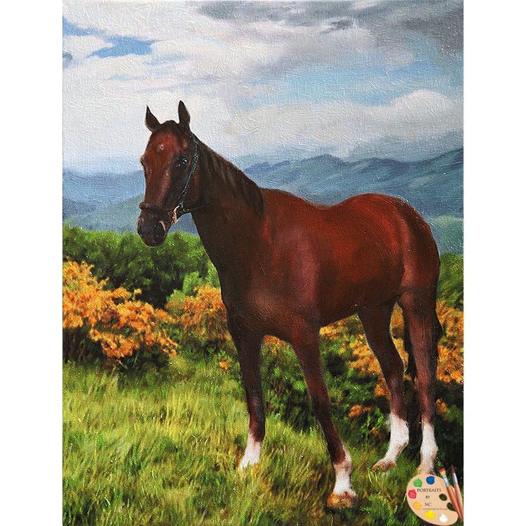 Horse Painting Horse in Landscape 357