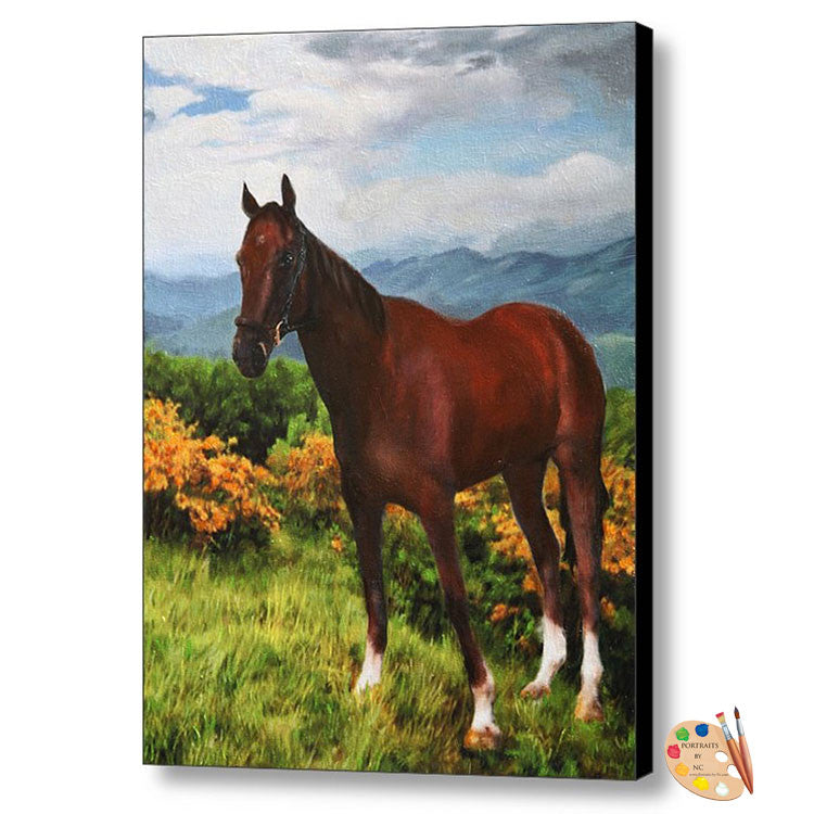 Horse Portrait Horse in Landscape Print 357