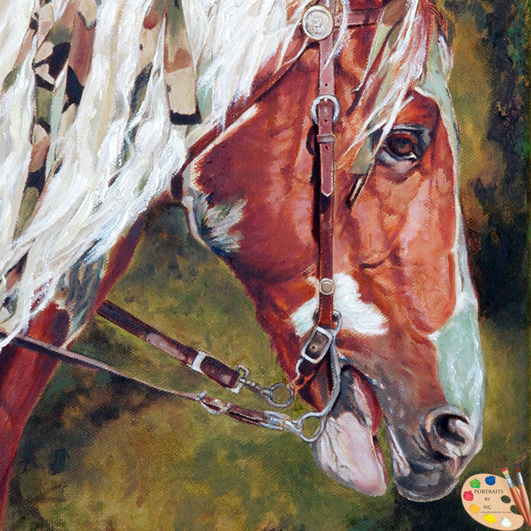 Equine Portrait Warriors Horse 153