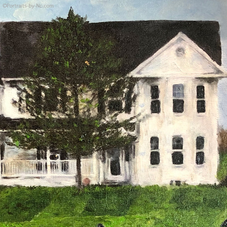 house oil painting