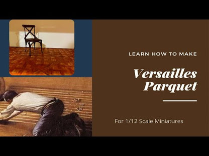 1/12 Scale Dollhouse Versailles Parquet Floor Tile Template - Free Printable PDF