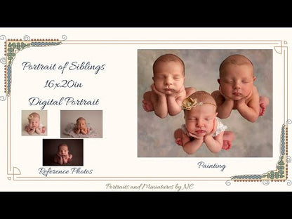 Porträt von drei Babys - digitales Porträt 