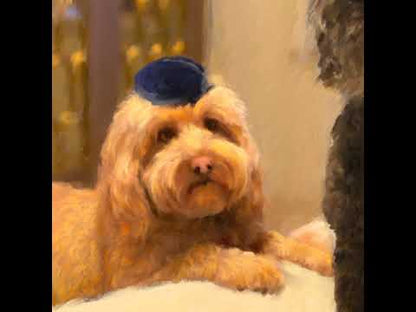 Labradoodle Custom Dog Portrait Oil on Canvas