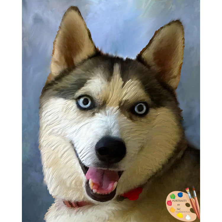Husky Pet Painting 408