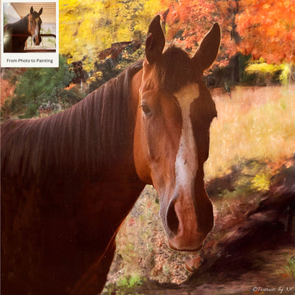 Quarter Horse Portrait from Photo