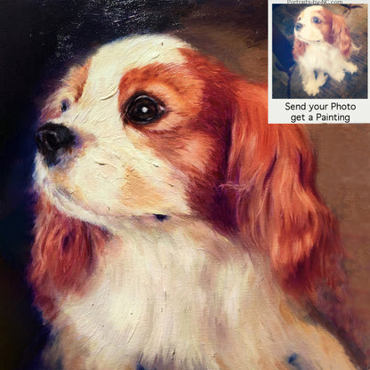Cavalier King Charles Portrait from Photo