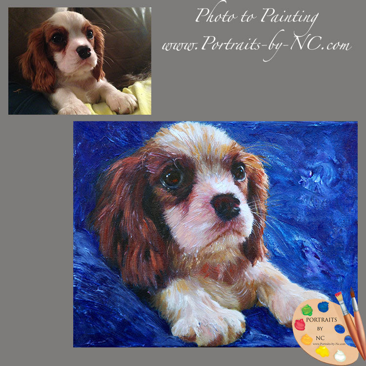 King Charles Puppy Portrait from Photo 615