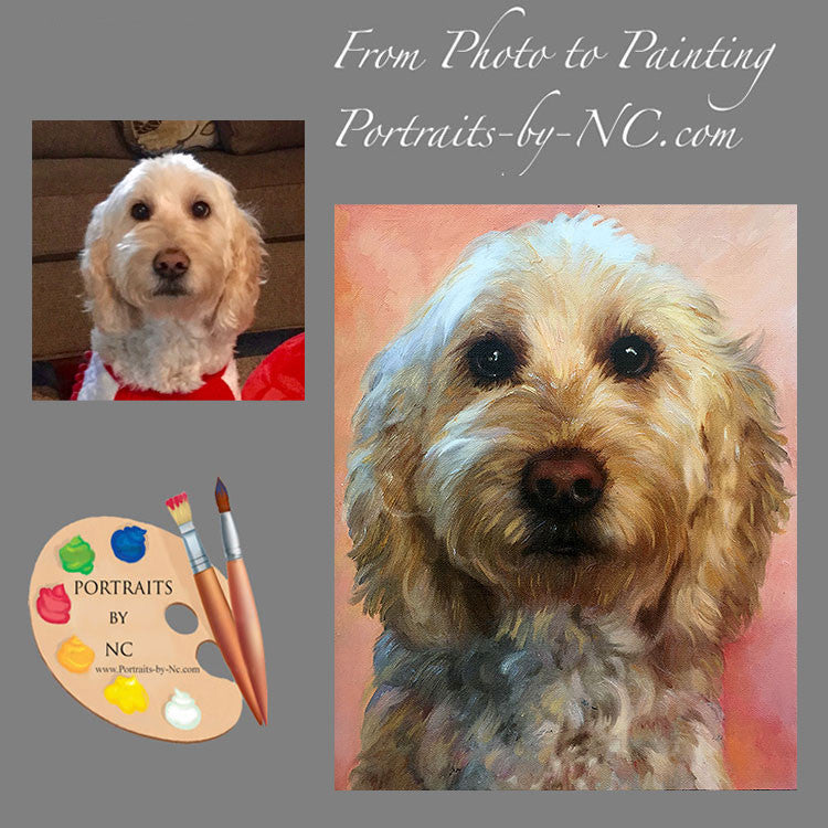 Labradoodle Portrait from Photo 473